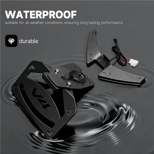 Support de plaque avec clignotant intégré et queue arrière bien rangée pour Panigale V4 - 6