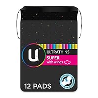 U by Kotex Ultrathin Pads Super with Wings 12 Pack