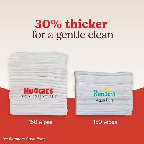 huggies skin essentials baby wipes hypoallergenic 99 water 10 flip top packs 560 wipes total