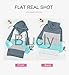 Biucly Womens Color Block Striped Hooded Sweater Long Sleeve V Neck Drawstring Pullover Tops Fashion Hoodies Sweatshirts Plus Size Sweaters for Women 2021,US 12-14(L),Blue,White,Grey