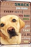 Photo Gallery toppacific targa in metallo vintage con labrador retriever, 30,5 x 20,3 cm, decorazione con cane every snack you make we ll be watching you, cartello in alluminio retrò per casa, cucina, sala da Photo Gallery toppacific targa in metallo vintage con labrador retriever, 30,5 x 20,3 cm, decorazione con cane every snack you make we ll be watching you, cartello in alluminio retrò per casa, cucina, sala da