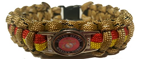 Marine Corps Paracord Survival Bracelet With Charm By Bostonred2010 (616909677191)