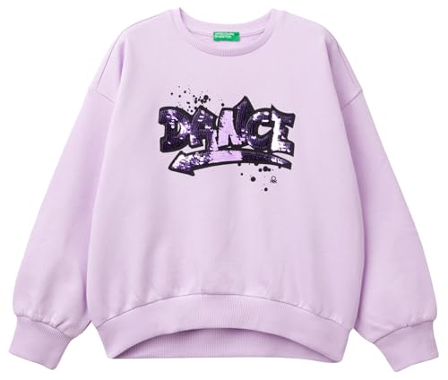 United Colors of Benetton Jersey G/C M/L 3j68c10k0 Sudadera con Capucha, Violeta, 140 cm Niñas y niñas