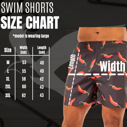 Men's Swim Shorts & Matching Bag by White Eagle (black, 5XL)