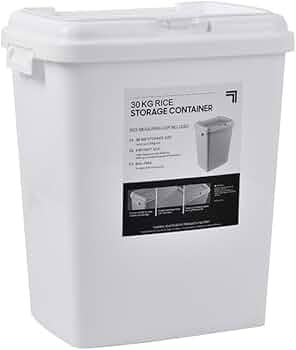 Amazon｜米びつ 30kg ライスストッカ一 計量カップ付 蓋付 洗える 防虫