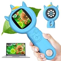 Acoath Microscope for Kids, Auto-Focus Handheld Digital Microscopes with 2.0\" Screen, 8 LEDs Rechargeable Pocket Mini Microscope Christmas Gifts Educational Science Toys for Ages 5 6 7 8 9 10 11 12