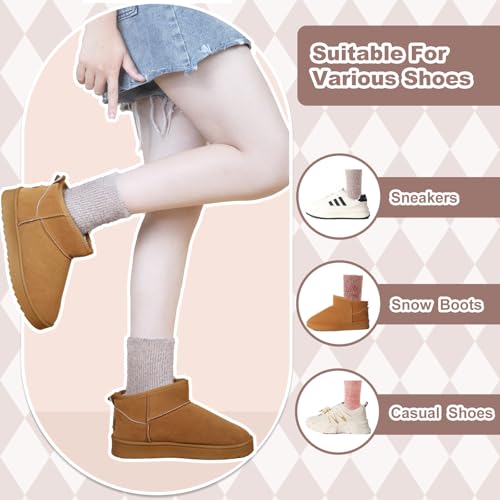Image of SISOSOCK 5 Pairs Fuzzy Soft Cozy Comfortable Socks for Women, Casual Sleep Comfy Socks, Perfect Warm Winter Gifts for Women