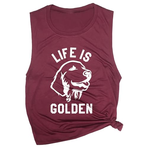Life is Golden Womens Workout Muscle Tee - Sleeveless Active