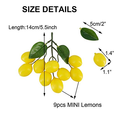 Colorfulife Artificial Plastic Lifelike Mini 6 Fake Fruit Vegetable String Model Party Home Decoration Teaching Props Photo Child Education Fruits House Kitchen Creative Decorative (3, Lemon) #TOP3