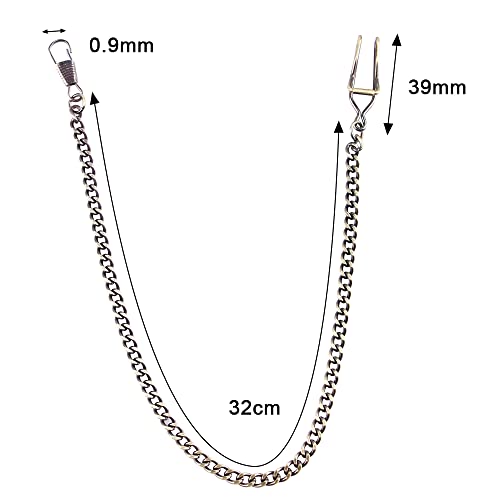 1 Pcs Bronze Waist Chain Pocket Watch Chain Accessory 14.7 "(37.5 Cm), Men's/Women's Silver Vintage Metal Alloy Pocket Watch Chain-Bronze #TOP4