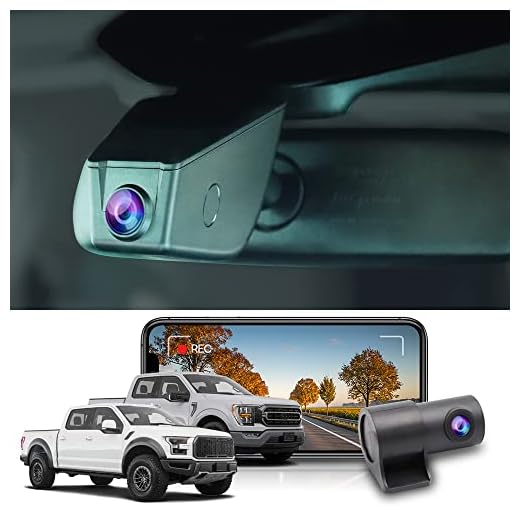 Fitcamx Front 4K+Rear 1080P Dash Cam Adapts for Ford F150 F250 2021-2025 Limited XLT XL Raptor Lariat Platinum King Ranch Tremor, OEM Look, Dual HD Video, WiFi&APP, Loop Recording, G-Sensor,128GB Card