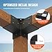 VEVOR Pergola Bracket Kit 4''x4''(Inner Size 3.6x3.6), 4pcs 3-Way Heavy Duty Corner Bracket Woodworks DIY Post Base Kit, Easy Installation Wooden Beams for Gazebos, Patio Pergolas, Log Cabin Outdoor