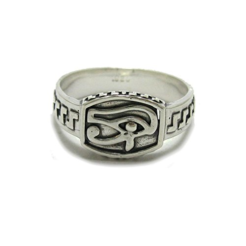 Bague pour homme en argent 925 Amon Ra massif poli à la main