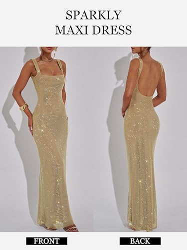 Image of Figdaw Glitter Mesh Bodycon Dress for Women Beach Vacations Birthday,Bachelorette Party