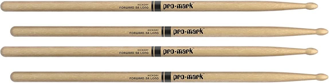 ProMark Classic Forward 5A Long Hickory Drumsticks, Oval Wood Tip (2 Pack)
