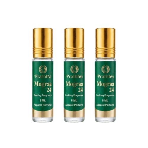 Image of Mograa Attar Roll-On Perfume Oil 8 ml x 3 | Alcohol Free | Long Lasting Rich Fragrance | Men & Women | Pocket Size Travel Friendly Roll On | Daily Wear (Pack of 3)