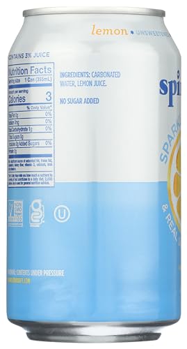 Image of Spindrift Sparkling Water, Lemon, 12 fl oz