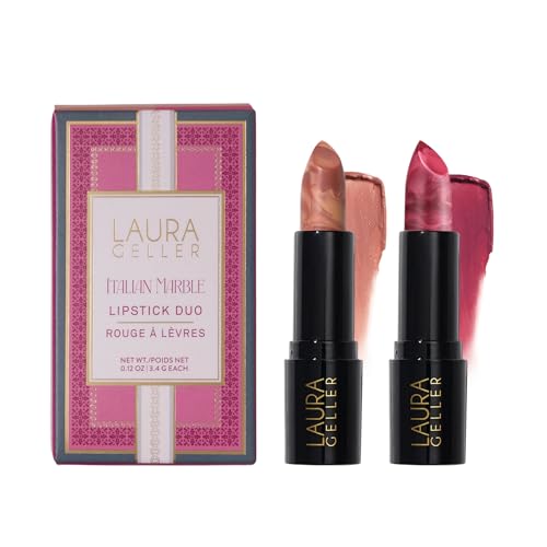 LAURA GELLER NEW YORK Italian Marble Lipstick Duo - Berry Banana & Rose Macaron