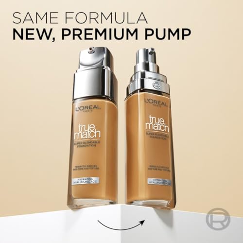 L'Oréal Paris Foundation for Face, Skincare Infused with Hyaluronic Acid, True Match Hydrating Liquid Foundation for All Skin Tones, SPF 16, 2N Vanilla,30 ml