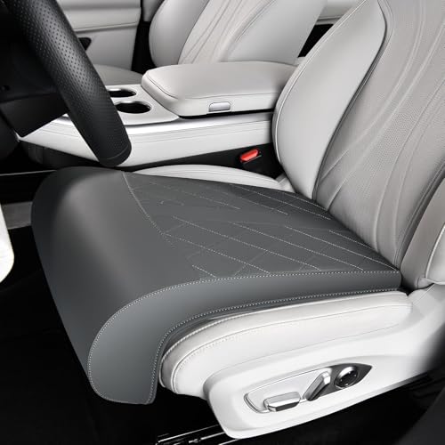 Coverado Car Seat Leg Extension Support Pad, Waterproof Leather Leg Extender Cushion for Car Seats Office Chairs, Universal Car Seat Cushions Fit for Most Vehicles (Gray) by Coverado - Used condition - US$20.72