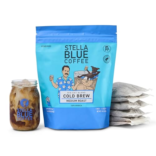 Stella Blue Big Cat Cold Brew Coffee Packets, 6 Count