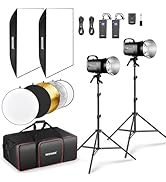 NEEWER 600Ws Studio Monolicht Blitzlicht Set 2er Pack S101-300W 5600K Blitzlichter mit 150W Einst...