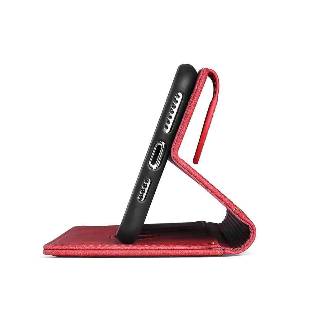 Fansipro Custodia a portafoglio per Nokia 3.1C, in pelle PU Premium Slim Fit Cover per Nokia 3.1C, 2 slot per schede, facile da trasportare, rosso