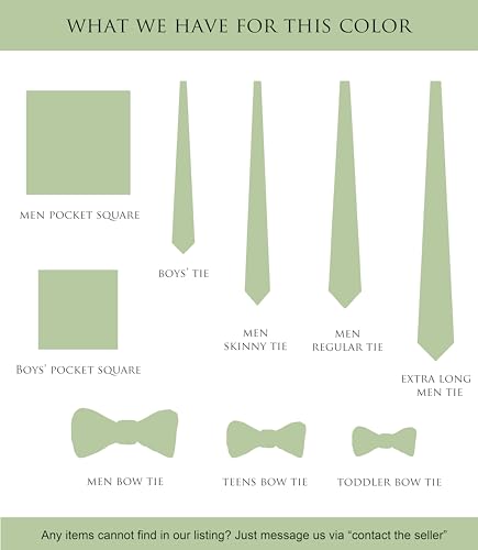 Image of Boy's Solid Tie with Pocket Square Set, Regular Necktie for Children and Kids, Self-Tied