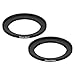 PATIKIL 46mm-58mm Metal Step Up Ring, 2 Pack Camera Lens Filter Adapter Ring Aluminum Filter Adapter Ring for Camera Lenses Hood, Black