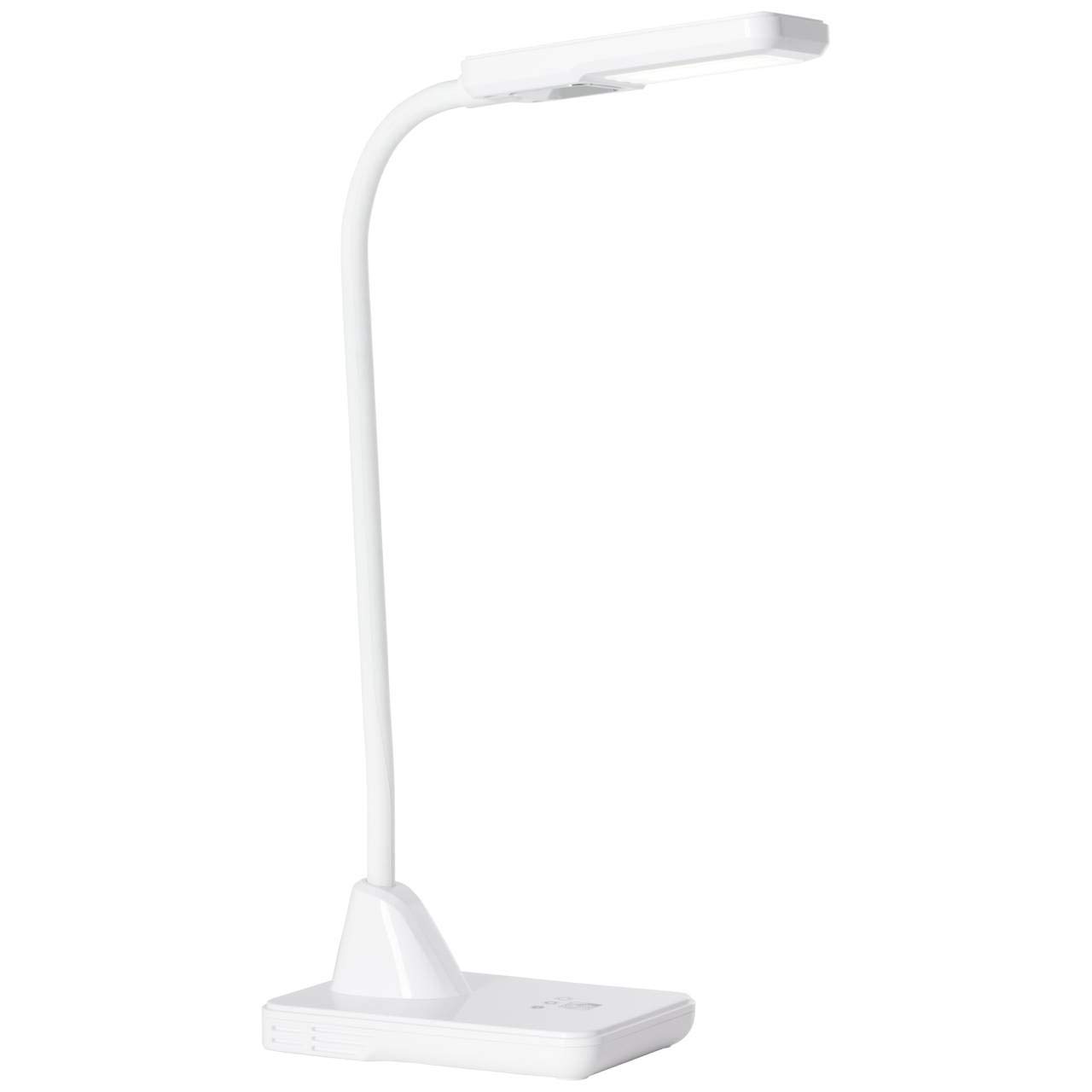 Brilliant Joscha LED Tischleuchte 36cm mit Touchdimmer Flexarm weiß Büro 4600K kaltweiß 418 Lumen, LED integriert