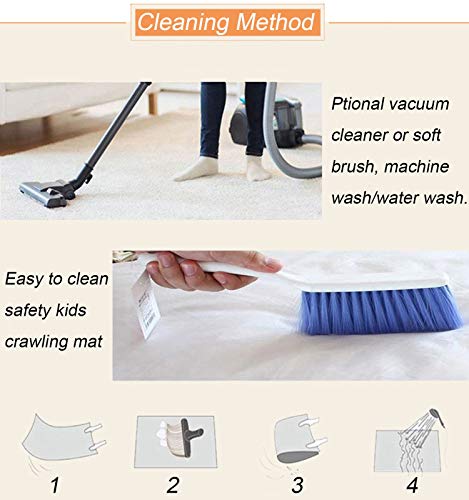 Vloerkleed, antislip, voor gangen, voor buiten, Amerikaanse stijl, kruipmat, voor baby's, bloemenpatroon, 3D (afmetingen: 100 x 550 cm) - Afbeelding 7