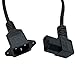Traovien C14 to C13 Panel Mount Power Cable, 90 Degree Left IEC 320 C13 Female to C14 Male PDU Power Supply Extension Cord, for Computer LED HDTV Monitor and Scanner -15 Inch