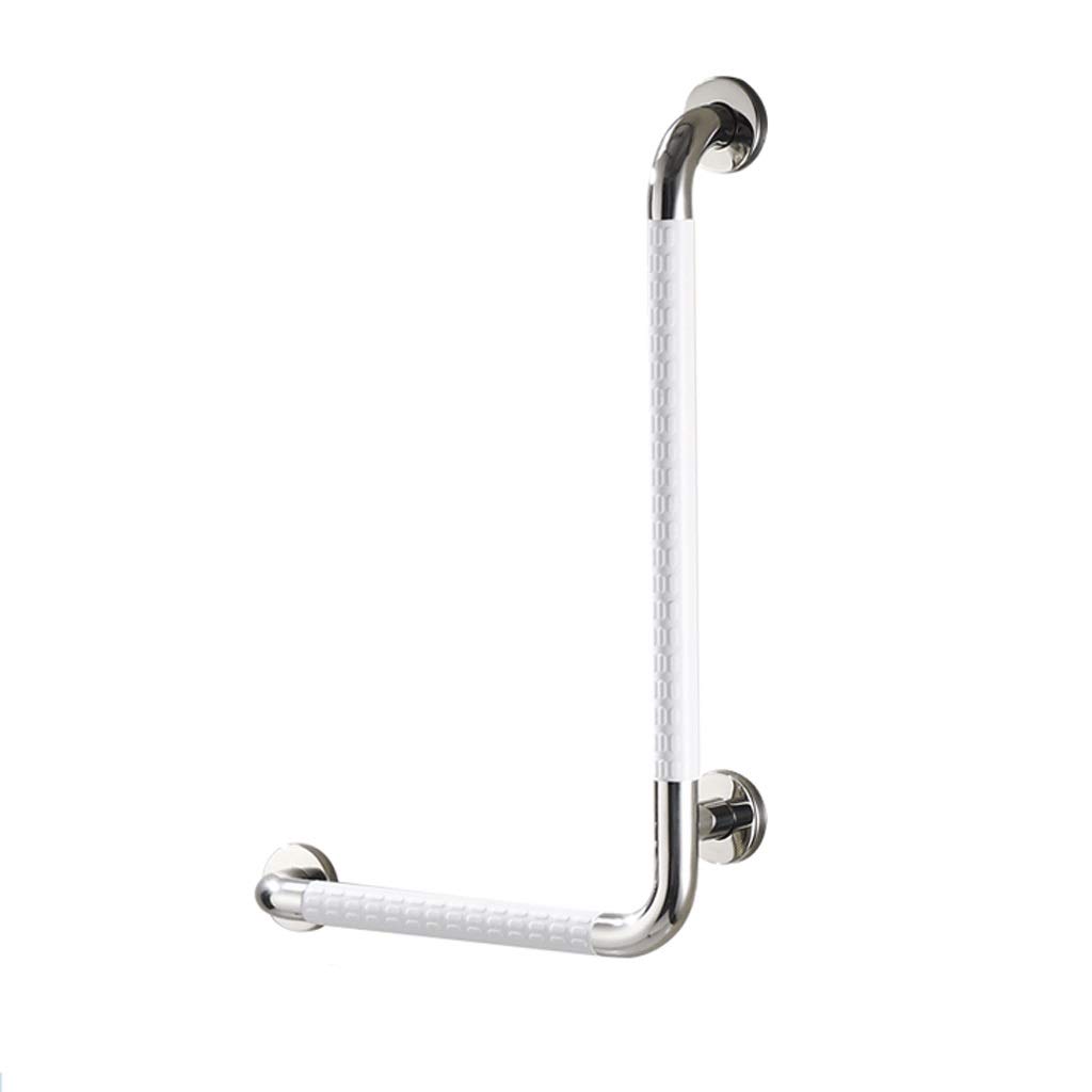Barres d'appui Poignée Support de sécurité Mains courantes, Barre d'appui en Acier Inoxydable Main Courante de Salle de Bain Type L 90 degrés/Toilettes Vieilles Personnes âgées Han