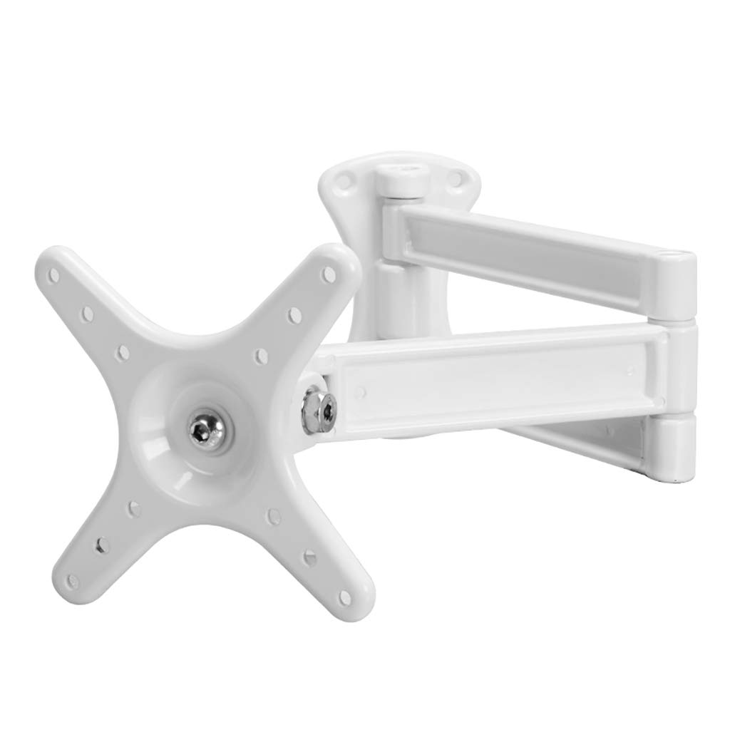 Support mural TV télescopique blanc pour optimiser l'espace du salon ou bureau