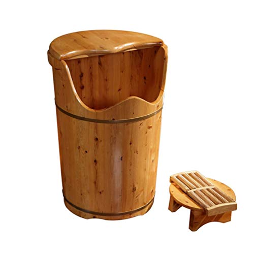 Cubeta de Madera para Baño de Pies y Masaje