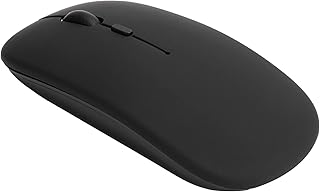 Wireless Mouse, Mini Mute Black Mouse with Bluetooth, Ultra-thin Office Gaming Mouse for Laptops, Tablets
