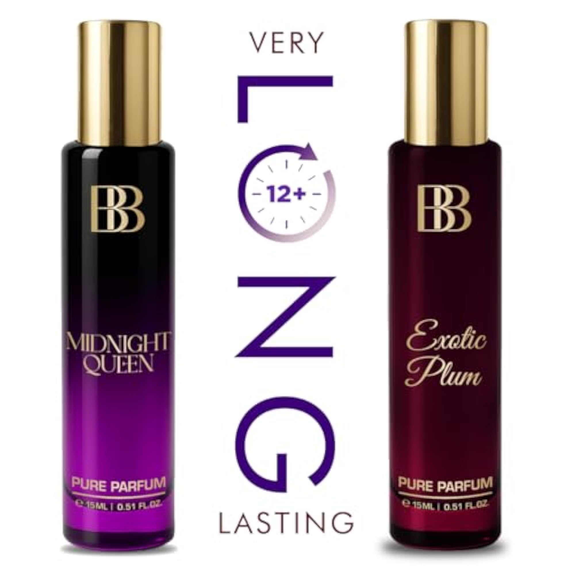 Midnight Queen & Exotic Plum Perfume Luxury Gift Set, 2 x 15ml