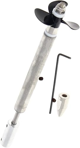 Miniatura 7 de Jutagoss Hélice del eje de transmisión del barco Rc, eje L130mm, manga L80mm, hélice D36mm, apto para eje del motor de 0.118in