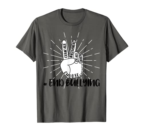 Signo de la Paz End Bullying Kindness Unity Day Naranja Camiseta