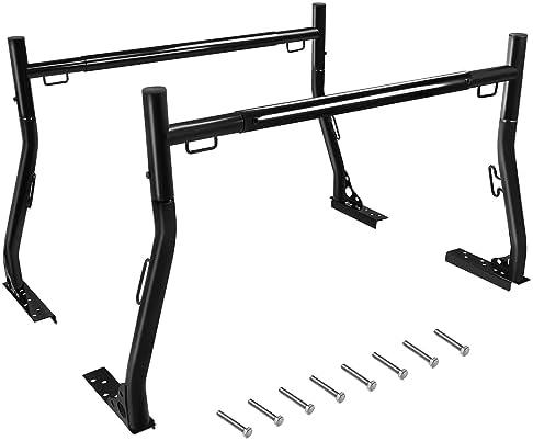 Truck Ladder Racks 800Ibs Capacity Extendable Pick-up Truck Bed Ladder Rack, Universal Heavy Duty, Mounting Bolts Included (No Clamps)