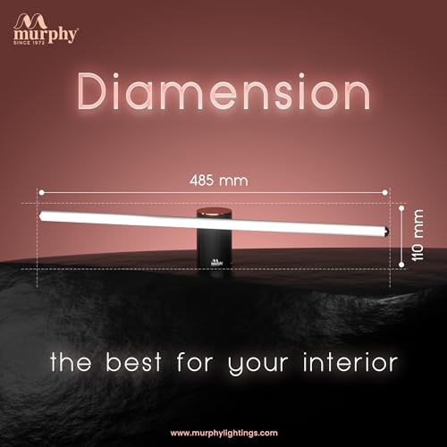 Image of Murphy 12 Watts Black Body Rose Gold Finish LED Picture Photo Frame Light /Bathroom Dressing Table Light Cylinder Shape with 3 Color Changing Light (White,Warm White and Natural White), Pack of 2