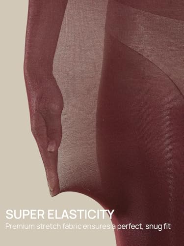 Image of MANZI Tights for Women Solid Color Pantyhose Colored Semi Opaque Footed Tights Soft Stretch High Waist Stockings 70 Denier