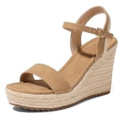 Brown Nubuck/4" Summer Wedges