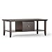 Simpli Home Acadian Solid Wood Coffee Table, Tobacco Brown