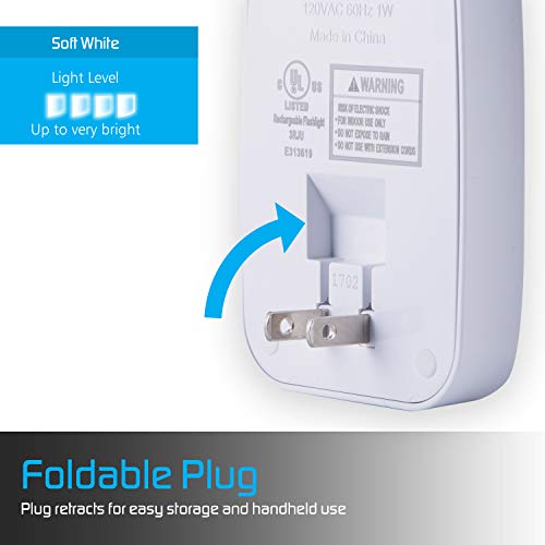 Energizer 4-In-1 Led Power Failure Night Light, 2 Pack, Plug-In, Light Sensing, Auto On/Off, Foldable Plug, Soft White, Emergency Flashlight, Tabletop Light, Hurricane, Storm, Tornado, 46473 #TOP5