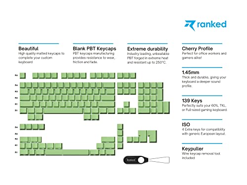 Ranked Blank Premium Keycap Set, Pistacchio, 139 Keys - Image 2