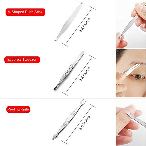 Conjunto de ferramentas de manicure e pedicure Glamne em aço inoxidável profissional para cuidados c