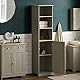 Bath Vida Hoch- & Midischränke fürs Bad, Mitteldichte Holzfaserplatte, Grau, Standard, Grey Bathroom Cabinet with Shelf