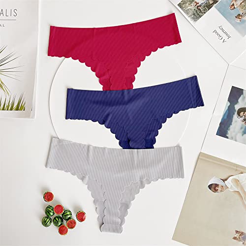 Image of Thongs for Women Seamless Underwear Low Rise Panties Thong