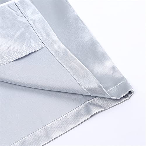 Baby Girls Boys Pajamas Set Satin Silk Kids Short Sleeves Sleepwear 2 Piece Button Down 𝐏js (Silver, 10-11 Years) #TOP4